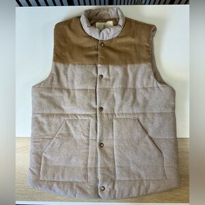 Mutual Weave Men's Khaki/Brown Puffer Vest Size M New without Tags
